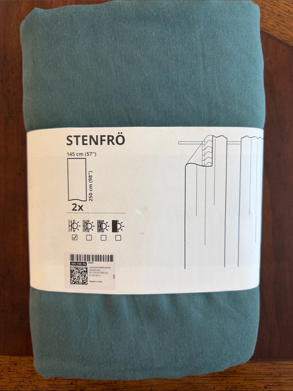 Teal Curtain Panel Pair